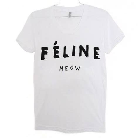 feline t shirt celine|CELINE PARIS T.